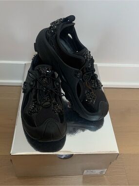 Simone Rocha Black Jeweled Mesh Sneakers